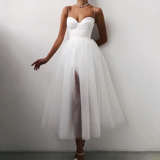 Heidi-Mode | Elegantes Tüll Korsett Abendkleid für Damen
