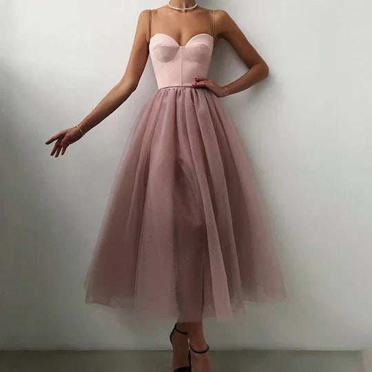 Heidi-Mode | Elegantes Tüll Korsett Abendkleid für Damen