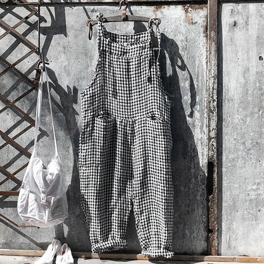 Heidi - Gestreifter Baggy-Jumpsuit im Vintage-Stil