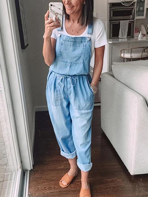 Heidi-Mode | Jahrgang Schnür Denim Overall
