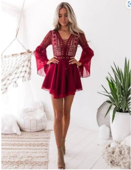 Heidi-Mode | Vintage Kleid Kurz Bohemian-Stil