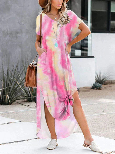 Heidi - Tie-Dyed Langes Kleid