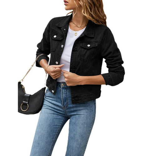 Heidi-Mode | Lässige Jacke Im Denim Look für Frauen