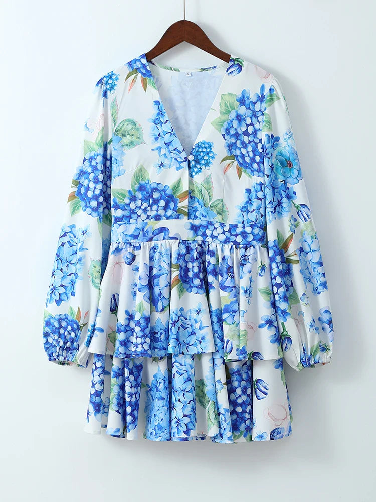 Mode Bloemenprint Mini Jurk