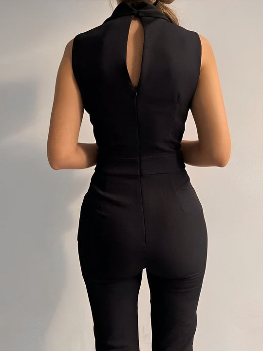 Bodycon-Overall mit Knopfleiste