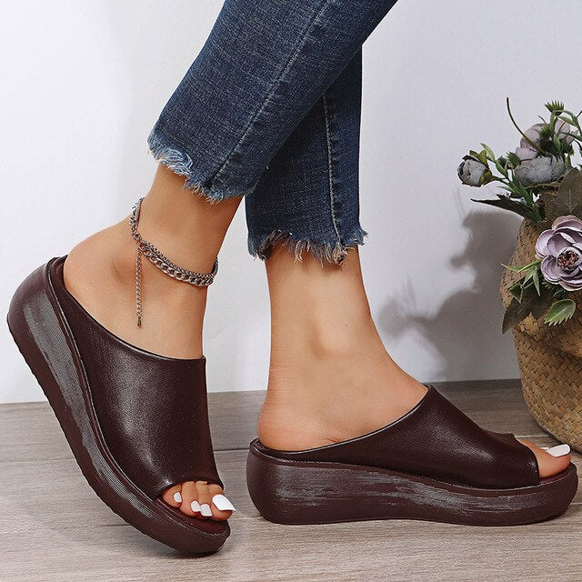 Heidi-Mode | Orthopädische Damen Sandalen mit Hohem Absatz