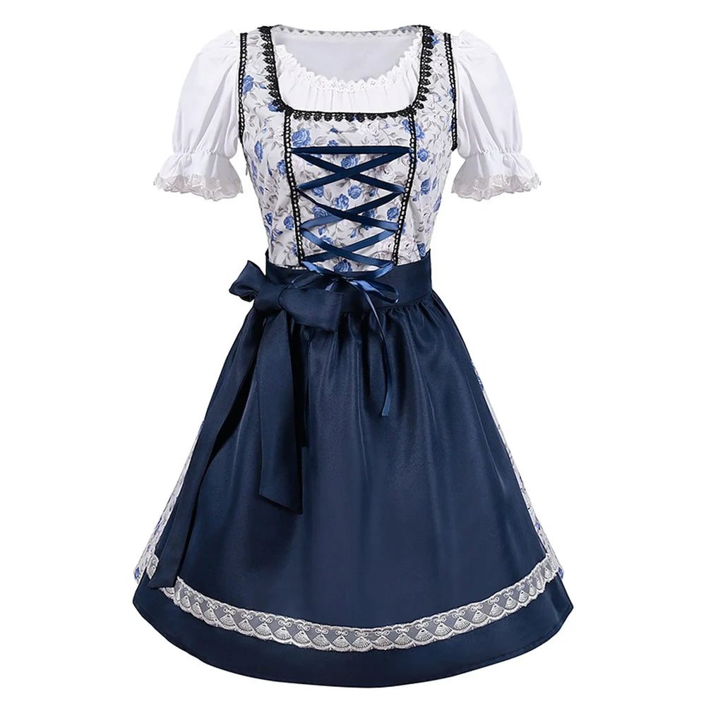 Heidi-Mode - Verzaubernd Blau Dirndl Kleid für Oktoberfest