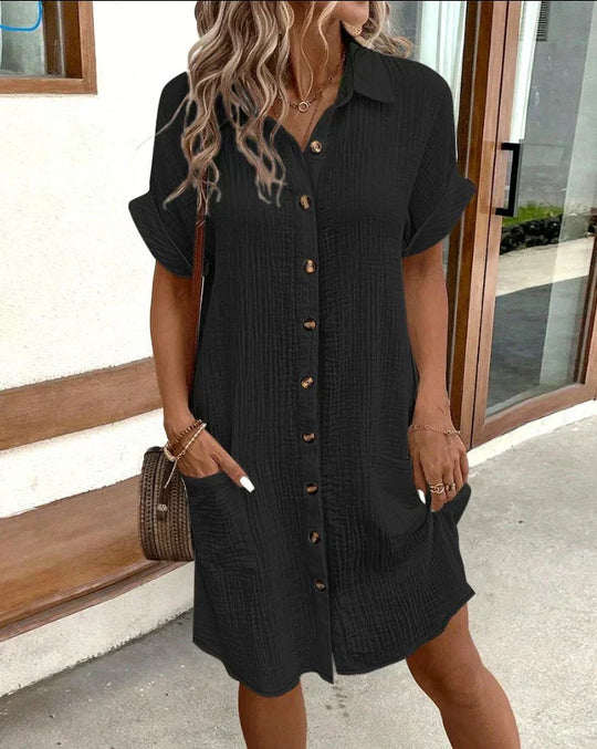 Heidi-Mode | Knopf-Up Hemdkleid