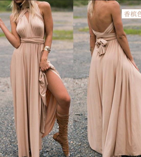 Damen Multiway Wickelkleid mit 50+ Tragevarianten & Elastischem Stoff | Heidi-Mode