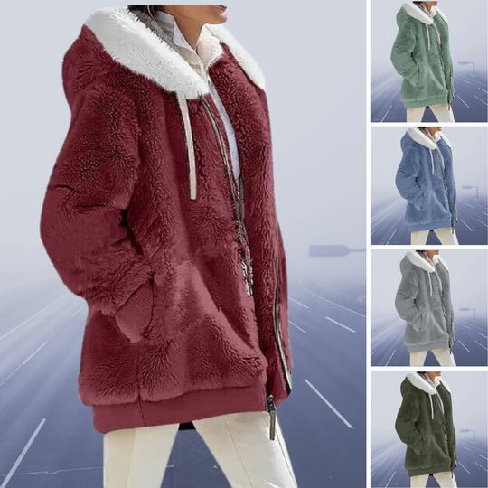 Heidi-Mode | Übergroße Teddyjacke für Damen Gemütlich und Warm Wintermantel