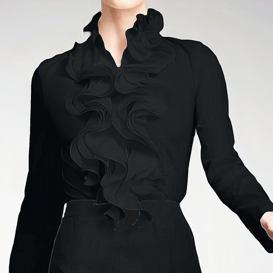 Heidi-Mode | Damen Rüschenbluse Elegant Romantisch