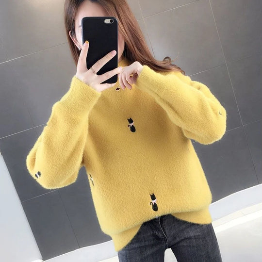 Heidi-Mode | Flauschiger Rollkragenpullover für Frauen