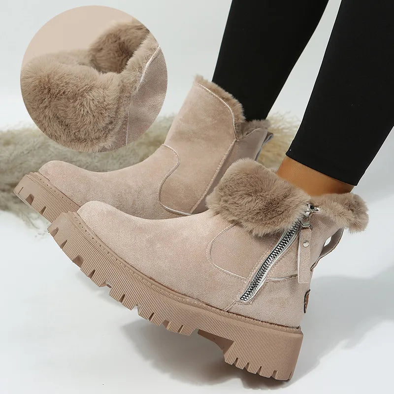 Heidi-Mode | Warme Samt Winterstiefel für Damen – Gemütlicher & Stilvoller Komfort