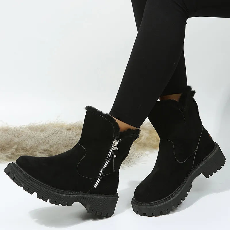 Heidi-Mode | Warme Samt Winterstiefel für Damen – Gemütlicher & Stilvoller Komfort