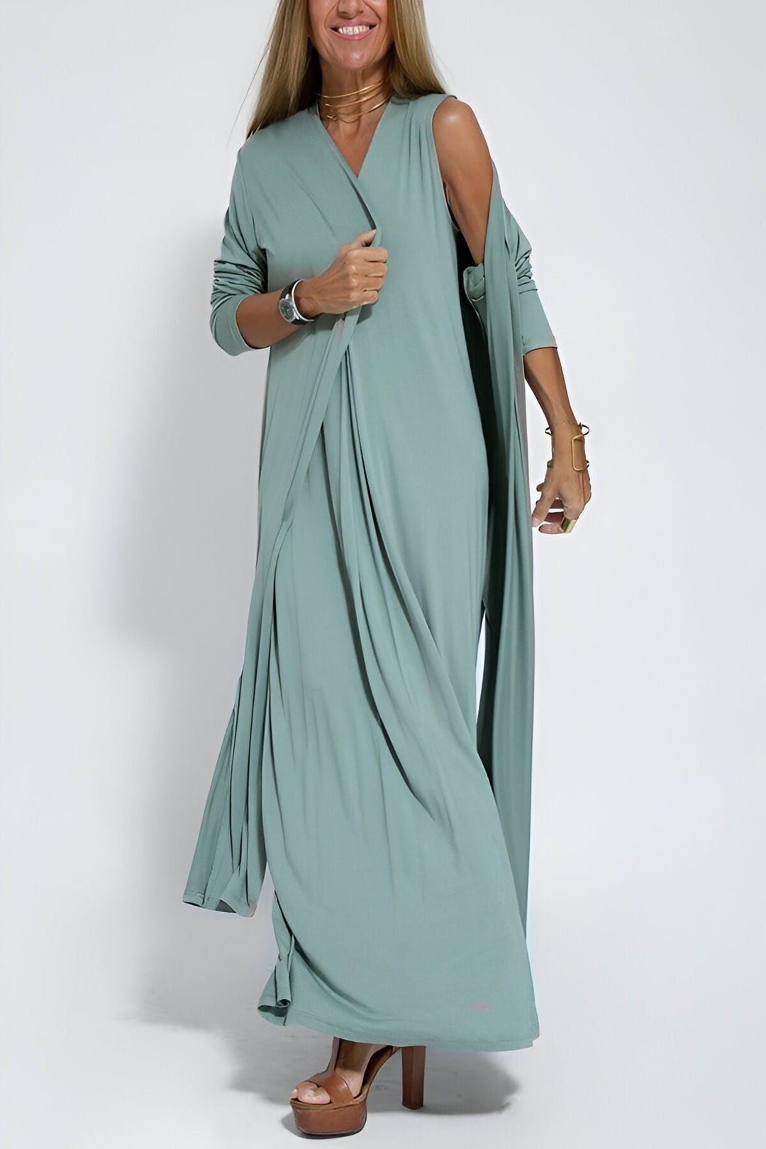 Maxikleid mit Weste