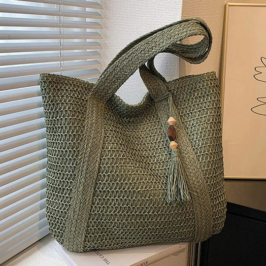 Heidi-Mode | Sommertasche Aus Stroh mit Lässigem Design