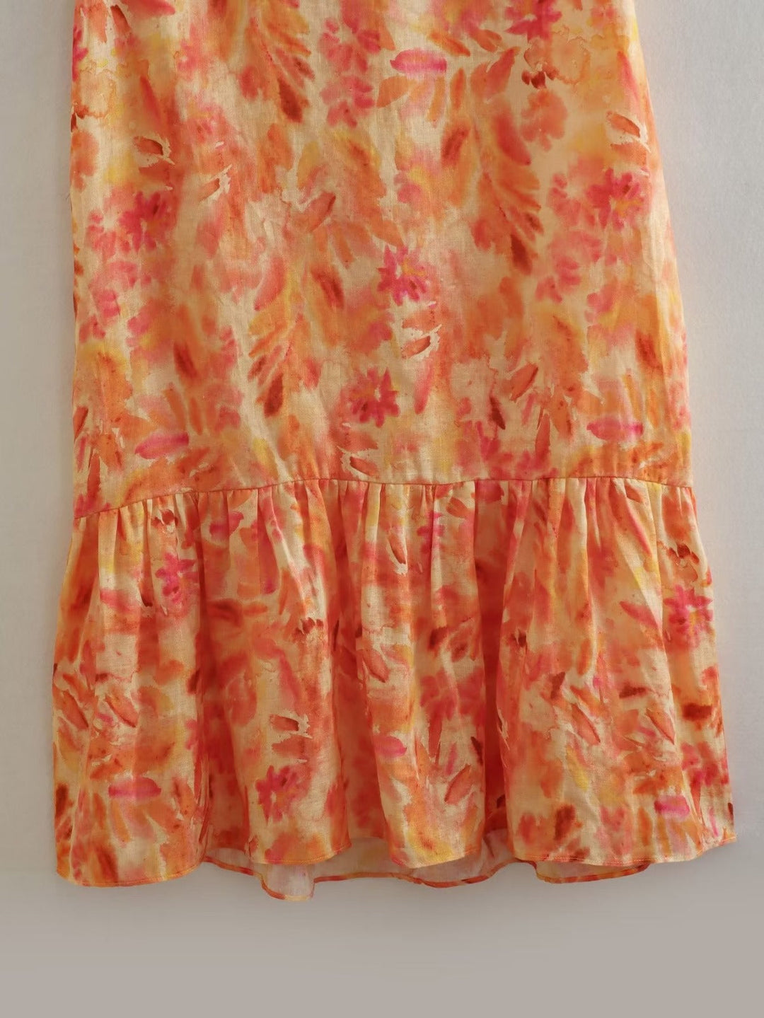 Heidi-Mode | Bedrucktes Kleid mit Rüschen