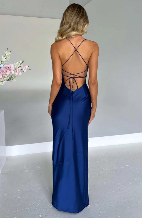 elegante avondjurk met hoge split