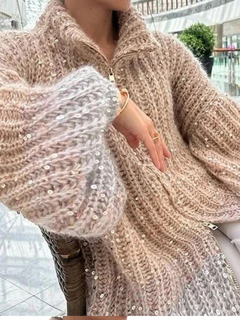 Heidi-Mode | Strickpullover Mit Glitzer