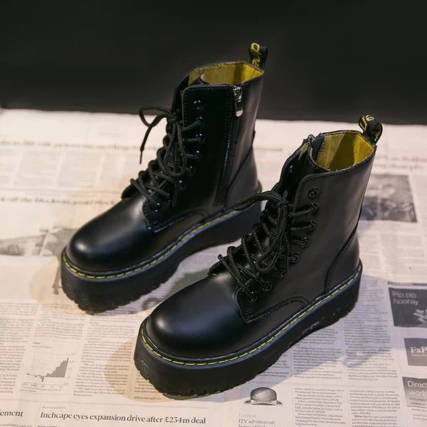 Heidi-Mode | Chunky Combat Schnürstiefel