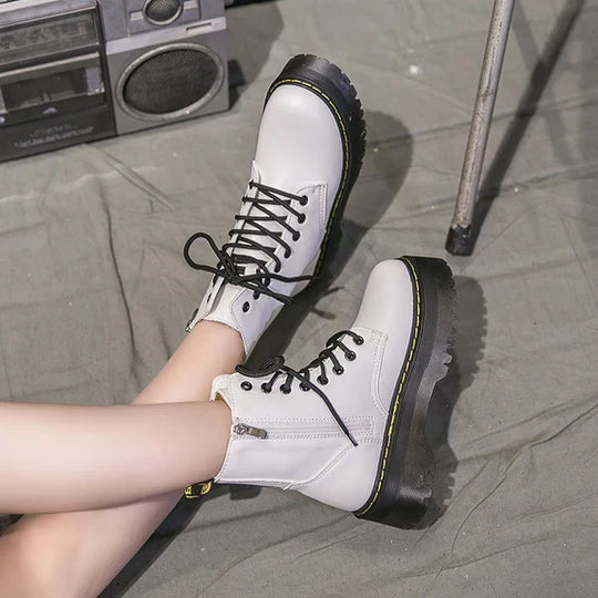 Heidi-Mode | Chunky Combat Schnürstiefel