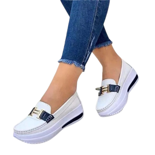 Heidi-Mode | Loafers mit Keilabsatz für Damenschuhe