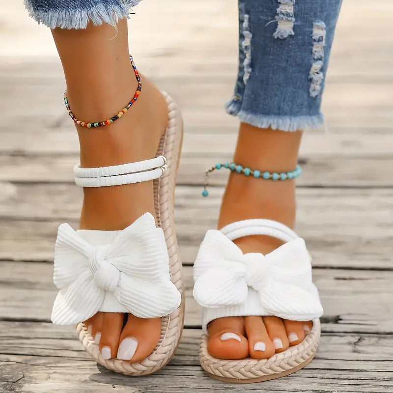 Heidi-Mode | Damen Sandalen mit Schleifenmuster