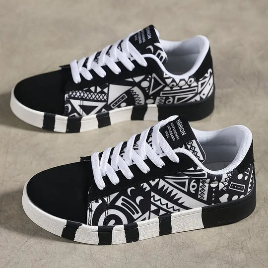 Heidi-Mode | Grafisches Muster Leicht, Atmungsaktive Skate-Schuhe
