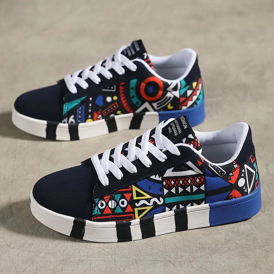 Heidi-Mode | Grafisches Muster Leicht, Atmungsaktive Skate-Schuhe