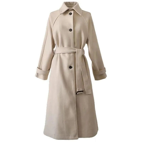 Heidi-Mode | Eleganzmischung Gürtelmantel Aus Wolle