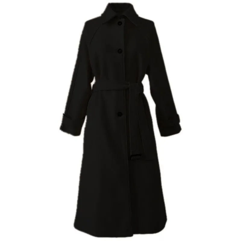 Heidi-Mode | Eleganzmischung Gürtelmantel Aus Wolle