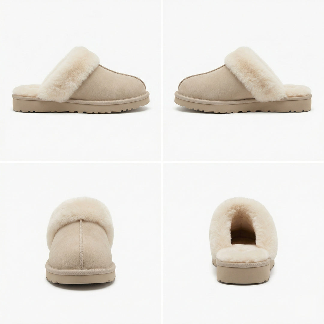 Clogs - Damen Retro Wildleder Slip-On Mule Heidi Mode