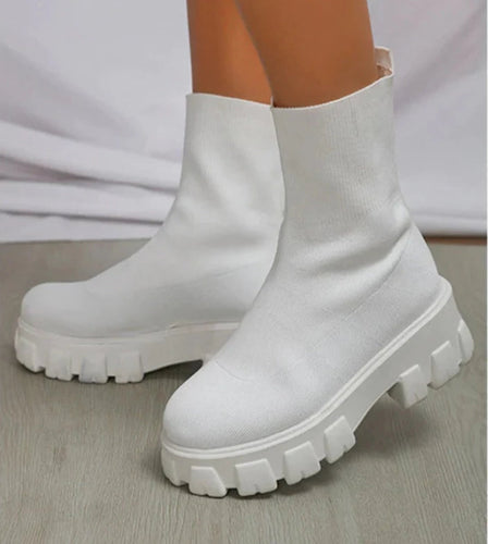Heidi-Mode | Lässige Rutschfest Dickes Sohle Socken Stiefel