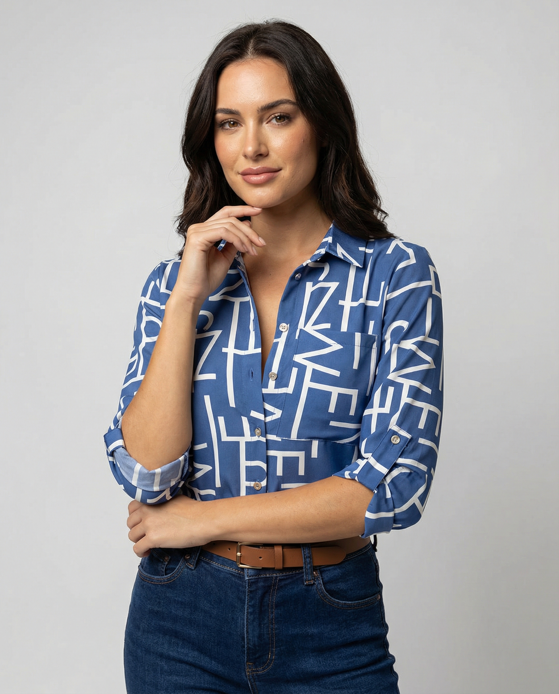 Heidi-Mode | Bluse mit Umlegekragen