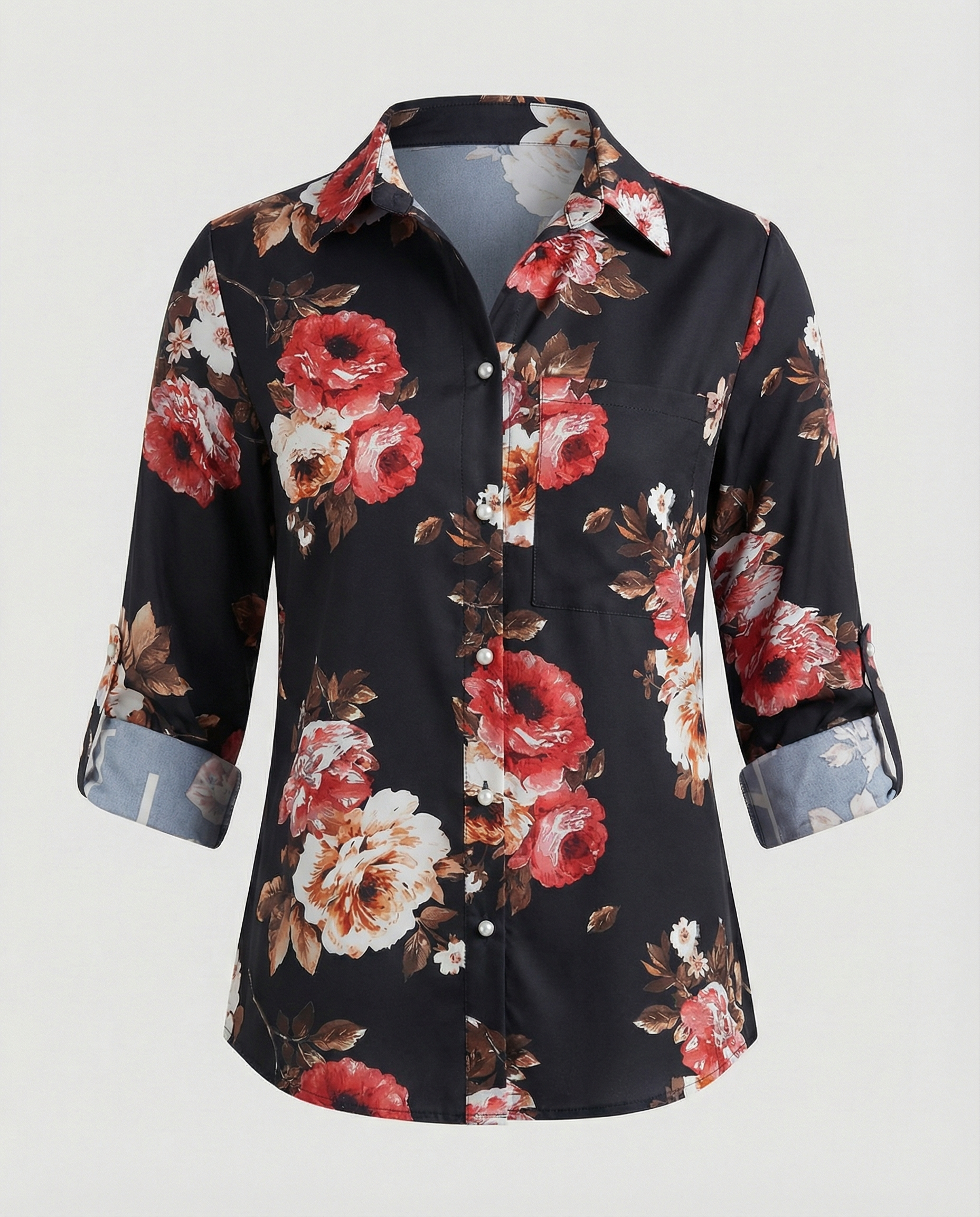 Heidi-Mode | Bluse mit Umlegekragen