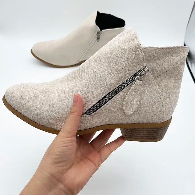 Heidi-Mode - Stilvolle und Bequeme Wildleder Chelsea Boots für Frauen