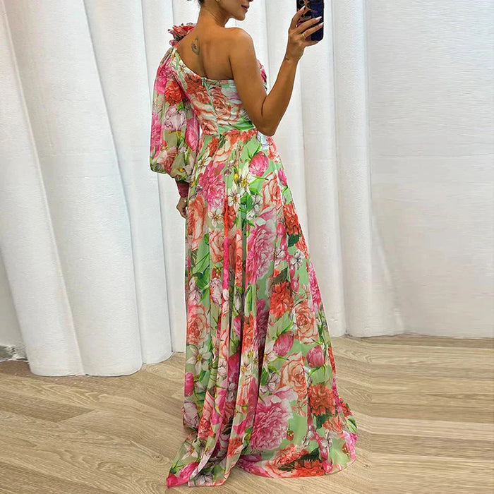 Elegantes Maxikleid mit einem Ärmel