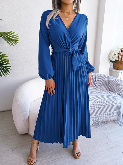 hals Maxi Jurk met Lange Mouwen