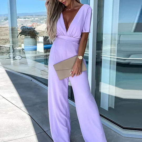 Heidi-Mode | V-Ausschnitt Jumpsuit für Frauen Jane