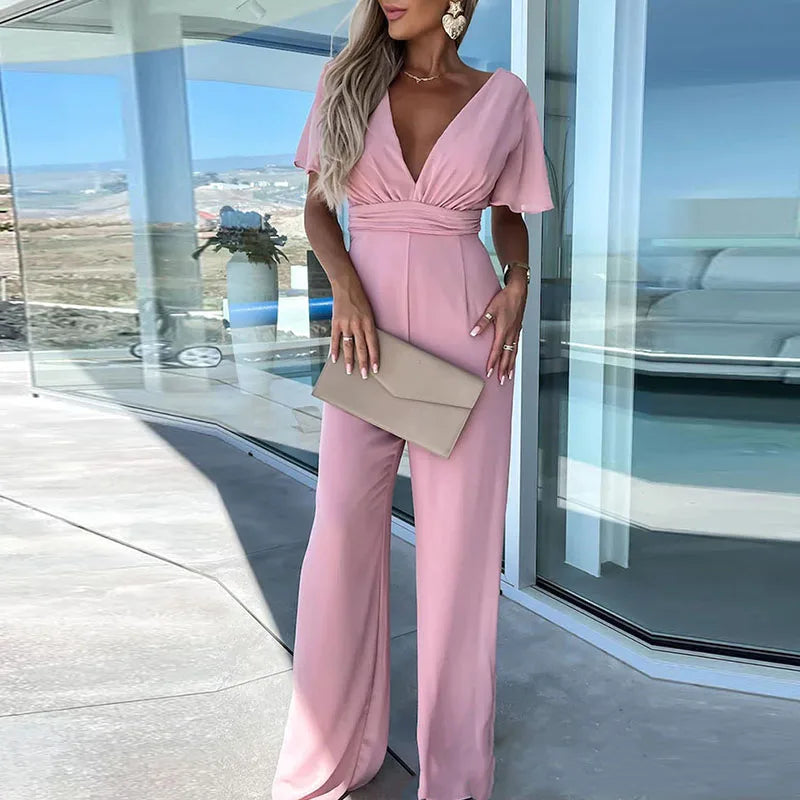 Heidi-Mode | V-Ausschnitt Jumpsuit für Frauen Jane