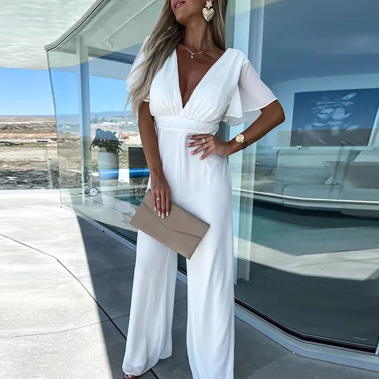 Heidi-Mode | V-Ausschnitt Jumpsuit für Frauen Jane