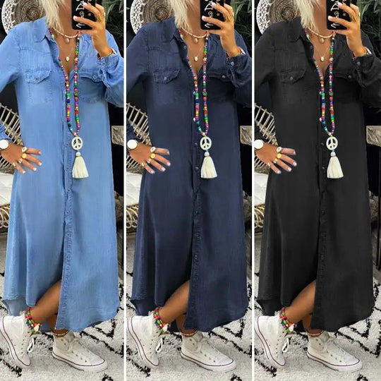 Heidi-Mode Denimkleid für Frauen