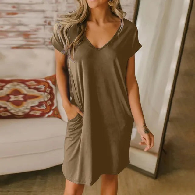 Essential - Schwarzes T-Shirt-Kleid