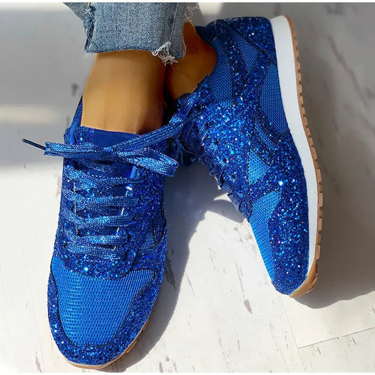 Heidi-Mode | Trendy Glanz Funkelnde Glitzersneaker