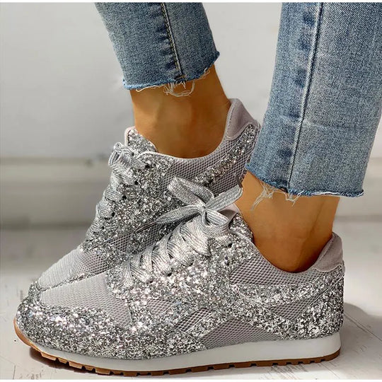 Heidi-Mode | Trendy Glanz Funkelnde Glitzersneaker