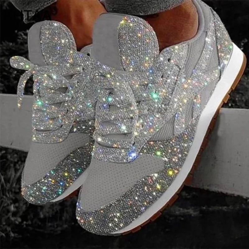 Heidi-Mode | Trendy Glanz Funkelnde Glitzersneaker