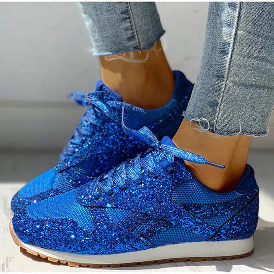 Heidi-Mode | Trendy Glanz Funkelnde Glitzersneaker