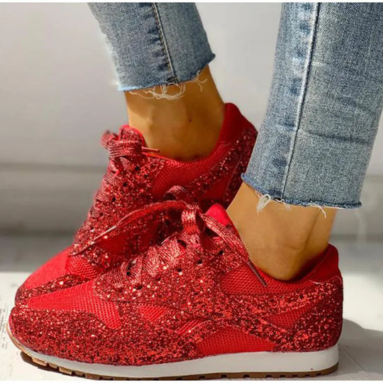 Heidi-Mode | Trendy Glanz Funkelnde Glitzersneaker