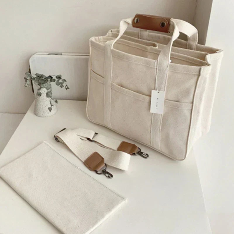 Heidi-Mode - Canvas-Tasche mit Mehrfachfächern