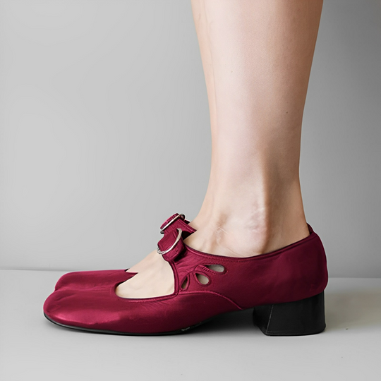 Heidi-Mode | Flache Schnallen Loafers